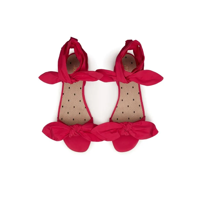 RED VALENTINO REDValentino Bow Detail Lace Up Sandals Women's-3