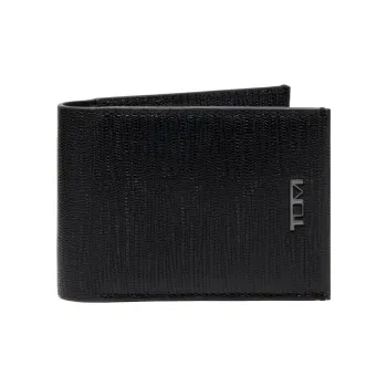 TUMI Leather Business Card Holder Unisex Black