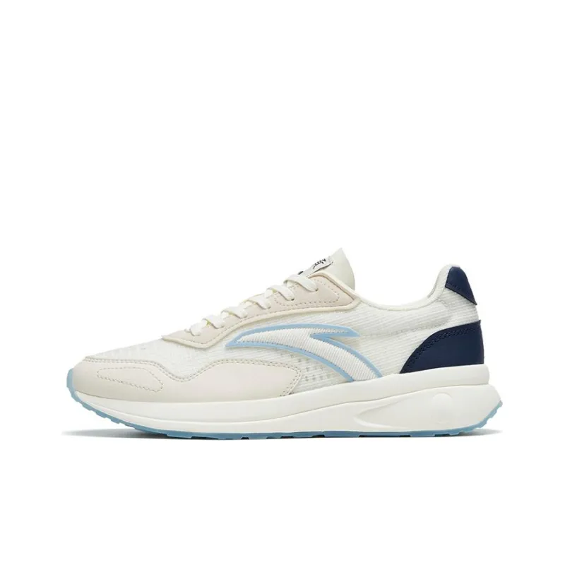 Anta Life Collection Durable Breathable Low Top Sports Casual Shoes Women's White Gray Blue-0