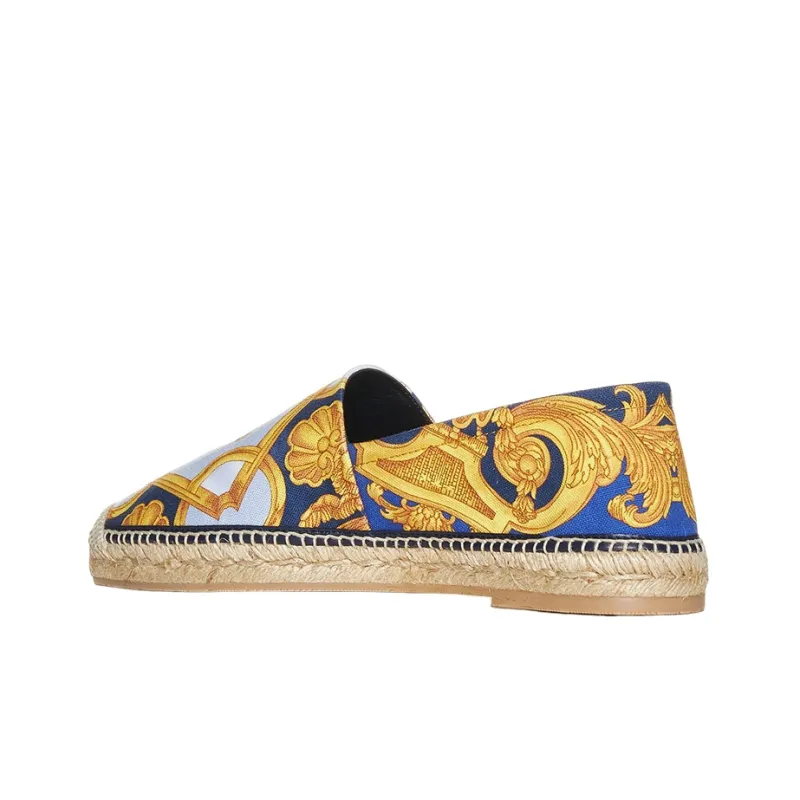 VERSACE Men's Casual Shoes Men's Blue Gold-3