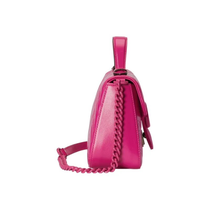GUCCI GG Marmont Nylon Messenger Bag Shoulder Bag Crossbody Bag Handbag Mini Women's Fuchsia-3