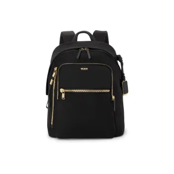 TUMI Nylon Backpack Regular Unisex Black & Gold
