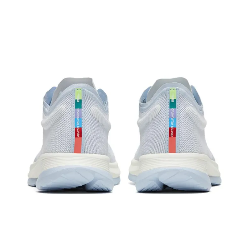 Anta Hydrogen Run V Anti Slip Wear Resistant Low Top Running Shoes Women's White Blue-3