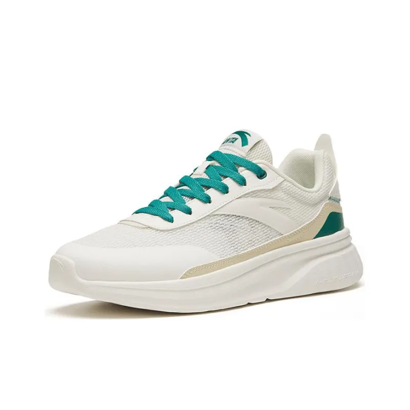 Anta Traveler GZ Shock Absorbers With Slip Resistant Features Low Top Casual Shoes Men's White Green-1