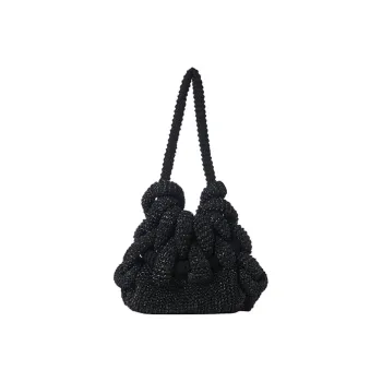 Chloe Knitted Fabric Hobo Bag Handbag Shoulder Bag Regular Women's Black
