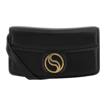 Stella McCartney S-Wave Logo Plaque Padded Wallet On Strap