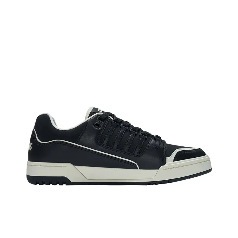 KSWISS Oxford Slip Resistant Shock Absorbers Low Top Skateboard Shoes Men's Black-1