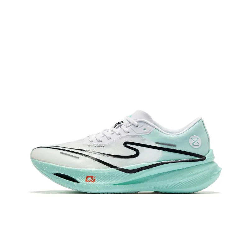 Erke Zhijing 1.0 Cushioned Slip Resistant Abrasion Resistant Low Top Sprint Running Shoes Men's Green White-0