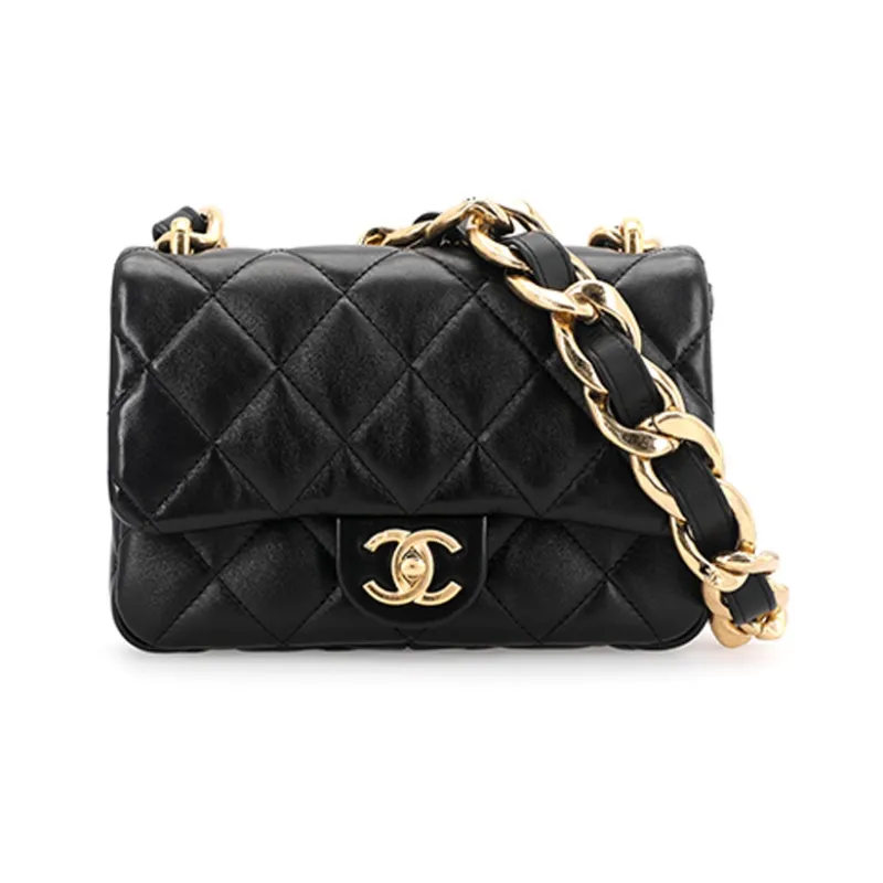 CHANEL 23P SS Lambskin Shoulder Bag, Handbag, Shoulder Bag Women's Black-0
