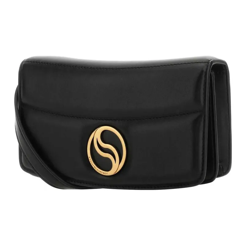 Stella McCartney S Wave Logo Plaque Padded Wallet On Strap-1