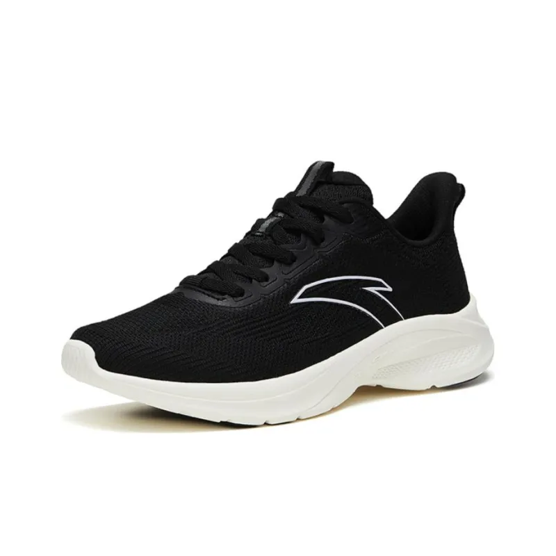 Anta Breathable Cushioning Low Top Running Shoes Women's Black-1