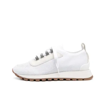 Brunello Cucinelli Slip Resistant Sports Casual Shoes Women's White