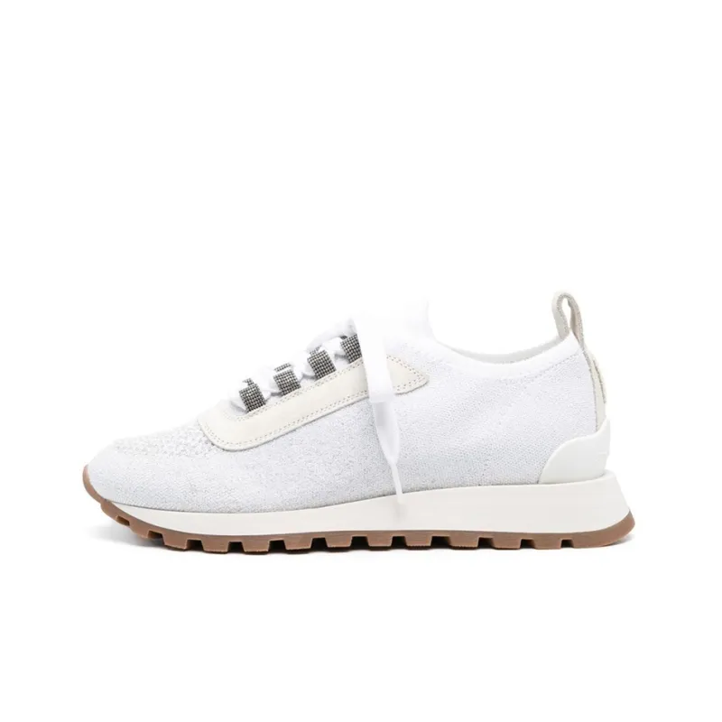 Brunello Cucinelli Slip Resistant Sports Casual Shoes Women's White-0