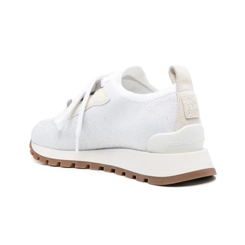 Brunello Cucinelli Slip Resistant Sports Casual Shoes Women's White-3