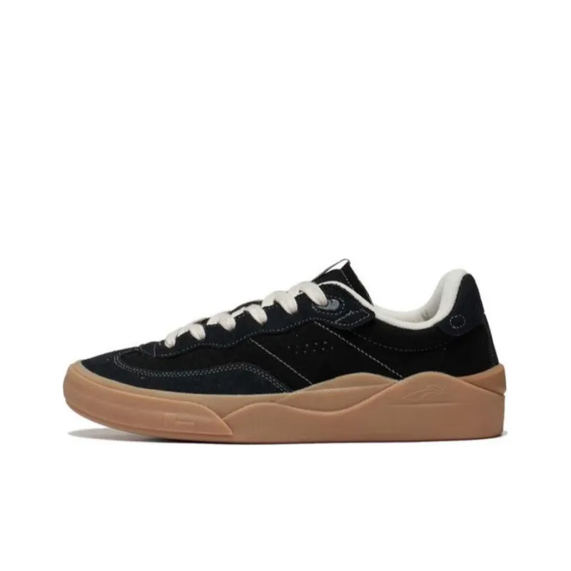LiNing Extreme Sports Collection Skate General Durable Breathable Low Top Skateboard Shoes Men's Black-0