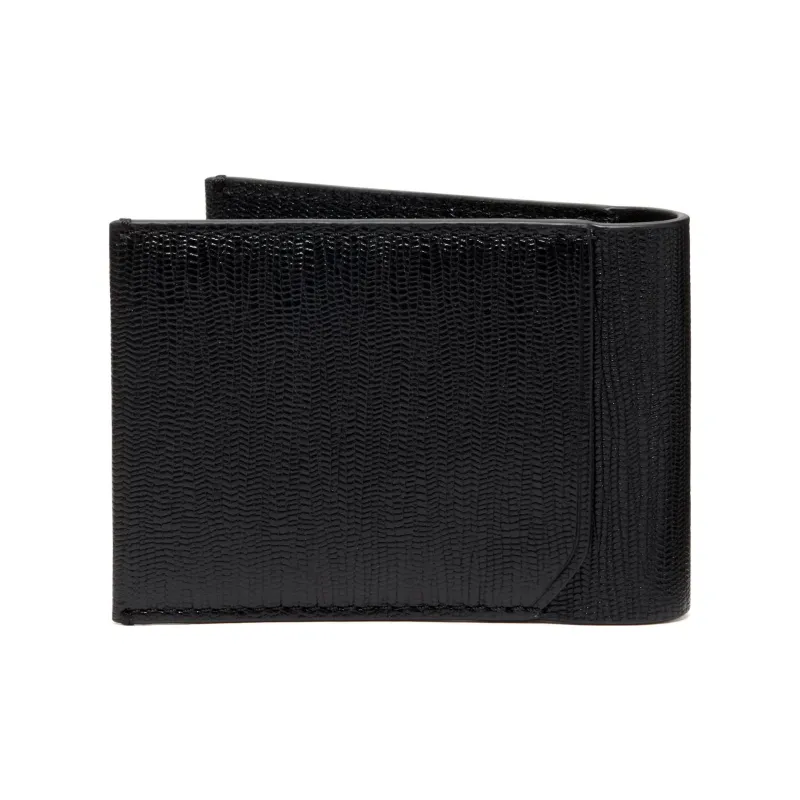 TUMI Leather Business Card Holder Unisex Black-1