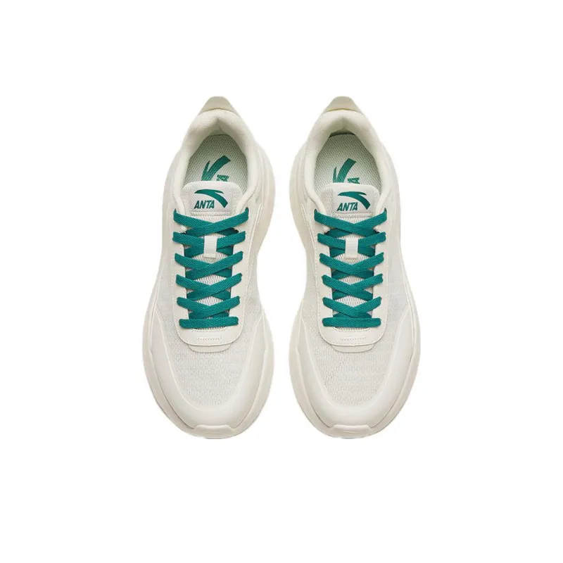 Anta Traveler GZ Shock Absorbers With Slip Resistant Features Low Top Casual Shoes Men's White Green-2