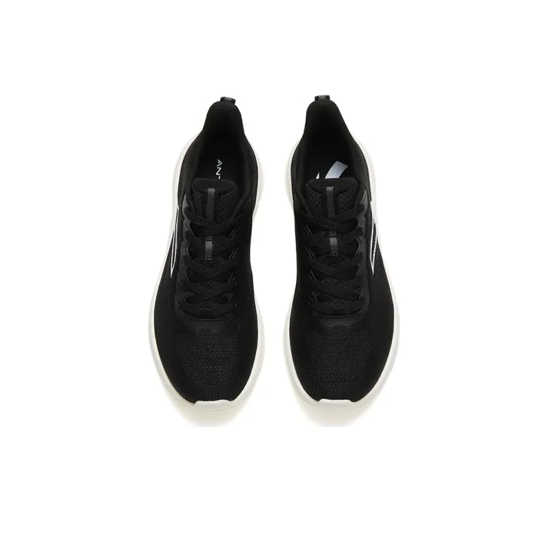 Anta Breathable Cushioning Low Top Running Shoes Women's Black-2