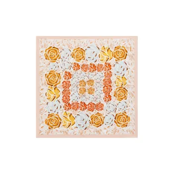 WENSLI Double Sided Print Medium Square Scarf Women's