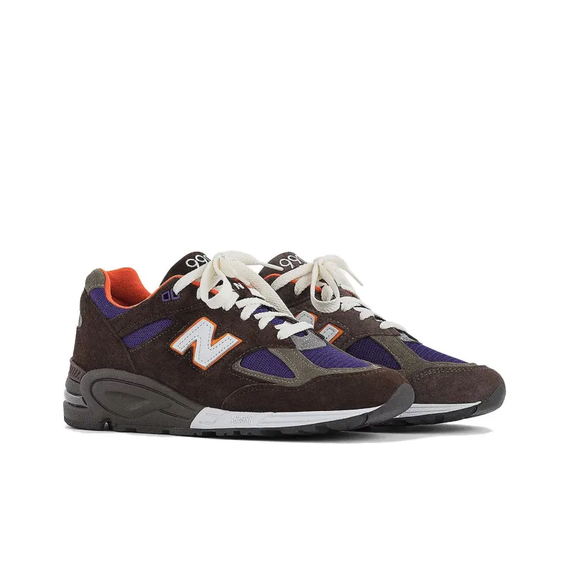 New Balance 990v2 MiUSA Brown Purple-2