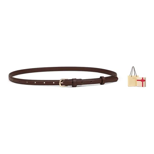 VINEY Split Cow Leather Belts Women's Width 1.4cm