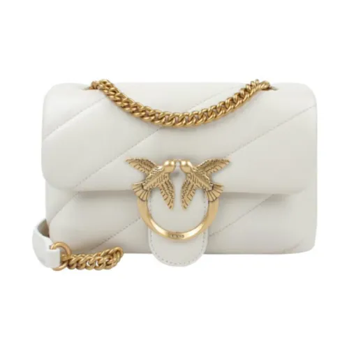 PINKO Puff Sheepskin Pillow Bag Crossbody Bag Shoulder Bag Women's White