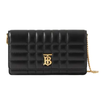 Burberry Lola Lola Bag Quilting Sheepskin Shoulder Bag Crossbody Bag Regular Women's Black