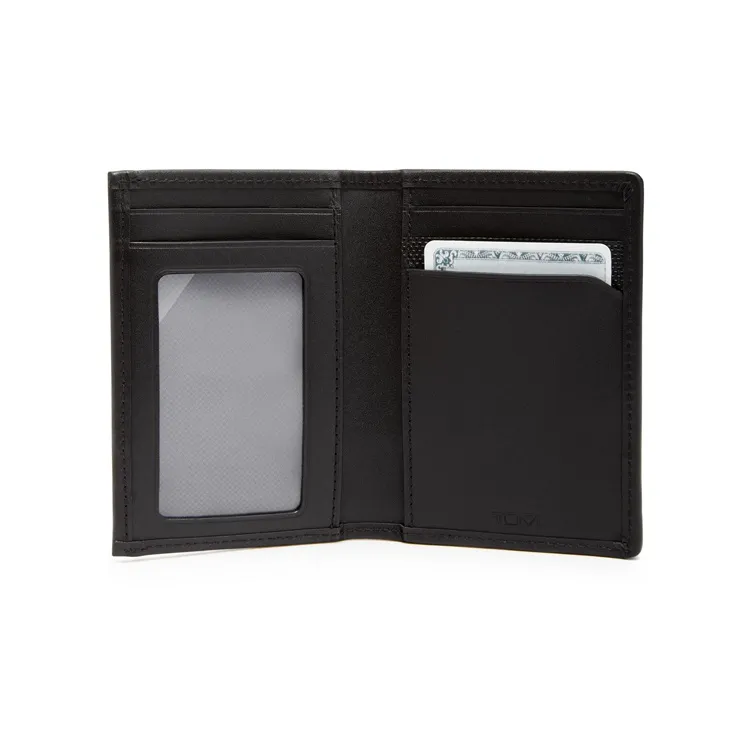 TUMI Business Card Holder Unisex Black & Red-2
