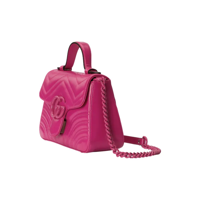 GUCCI GG Marmont Nylon Messenger Bag Shoulder Bag Crossbody Bag Handbag Mini Women's Fuchsia-1