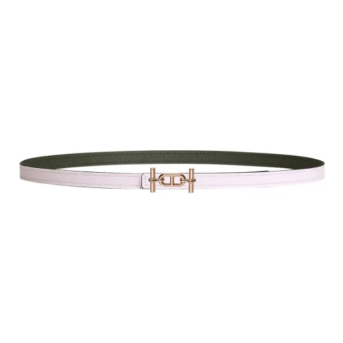 HERMES Leather Belts Women's Light Purple/Gray Green