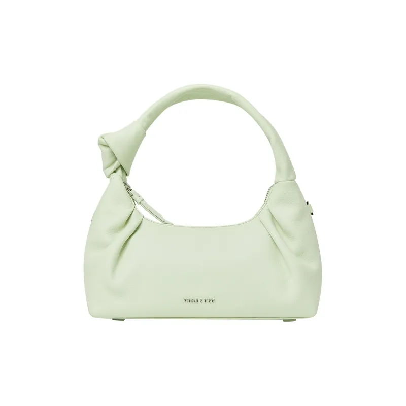 FIEDLE&SISSI Top Grain Cow Leather Cloud Bag Shoulder Bag, Crossbody Bag, Handbag Women's White-0