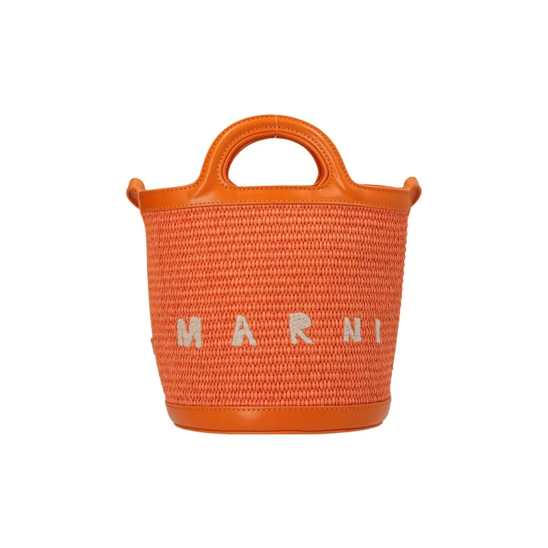 MARNI Logo Embroidered Bucket Bag-0