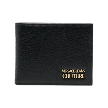 VERSACE JEANS COUTURE Calfskin Wallet Men's Black