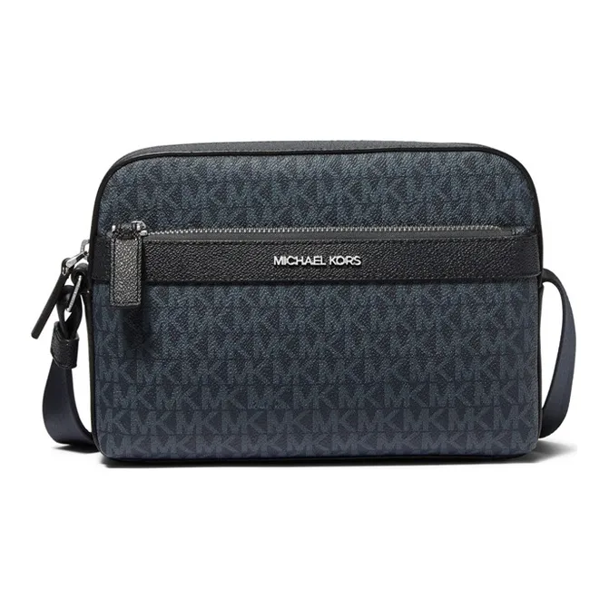 MICHAEL KORS Hudson Zippers Shoulder Bag, Crossbody Bag Men's Marine Blue-0