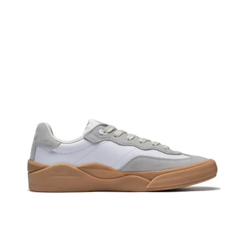LiNing Durable Breathable Low Top Skateboard Shoes Men's White Gray-1