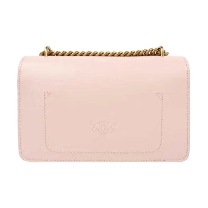 PINKO Cow Leather Shoulder Bag, Crossbody Bag Women's Pink-2