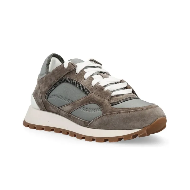 Brunello Cucinelli Monile Sports Casual Shoes Women's Gray-2