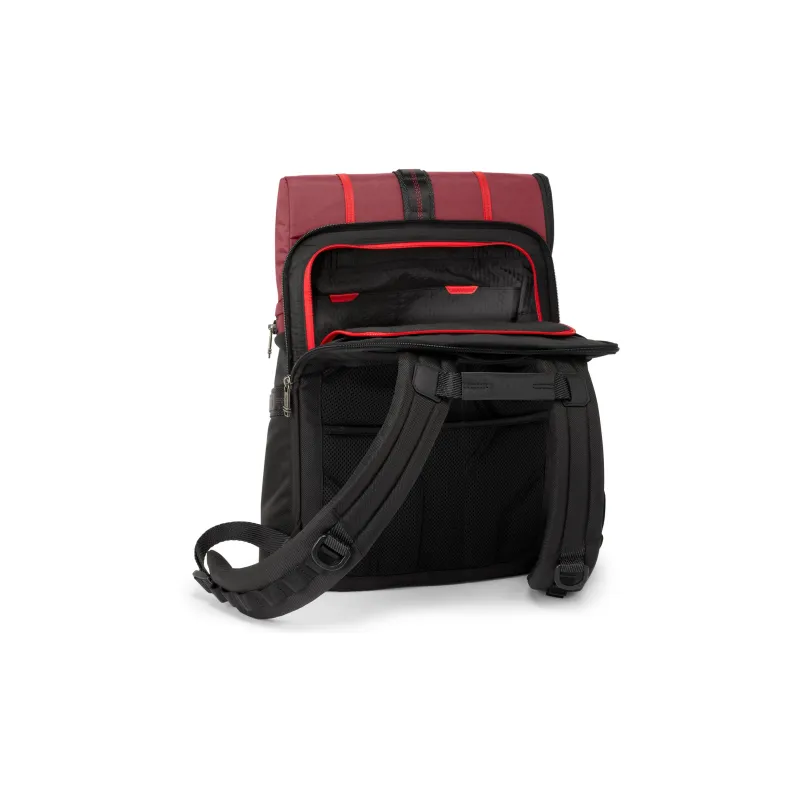TUMI Nylon Backpack Men's Red & Black-5