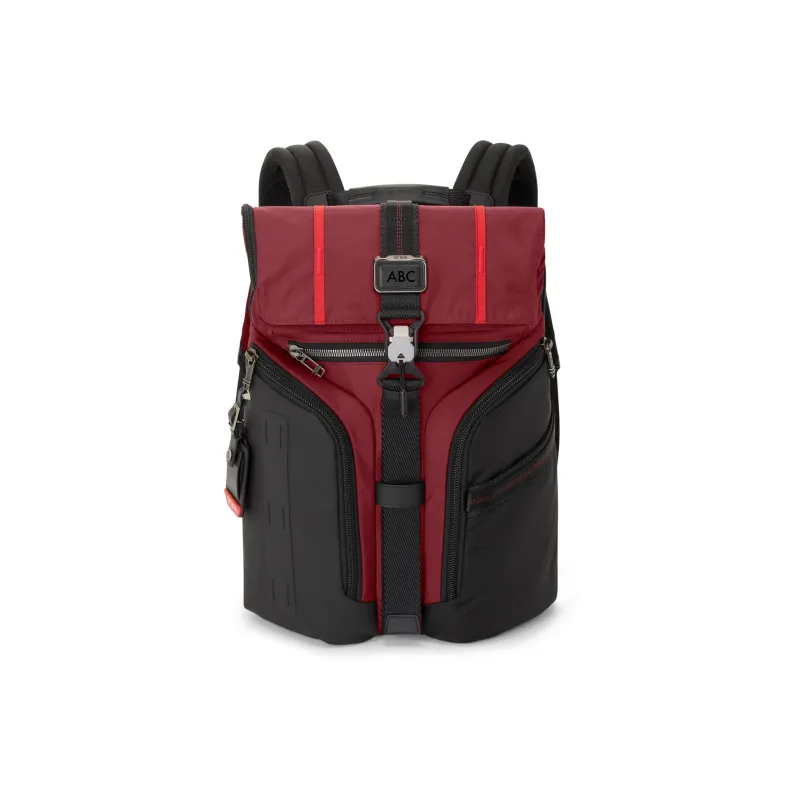 TUMI Nylon Backpack Men's Red & Black-0