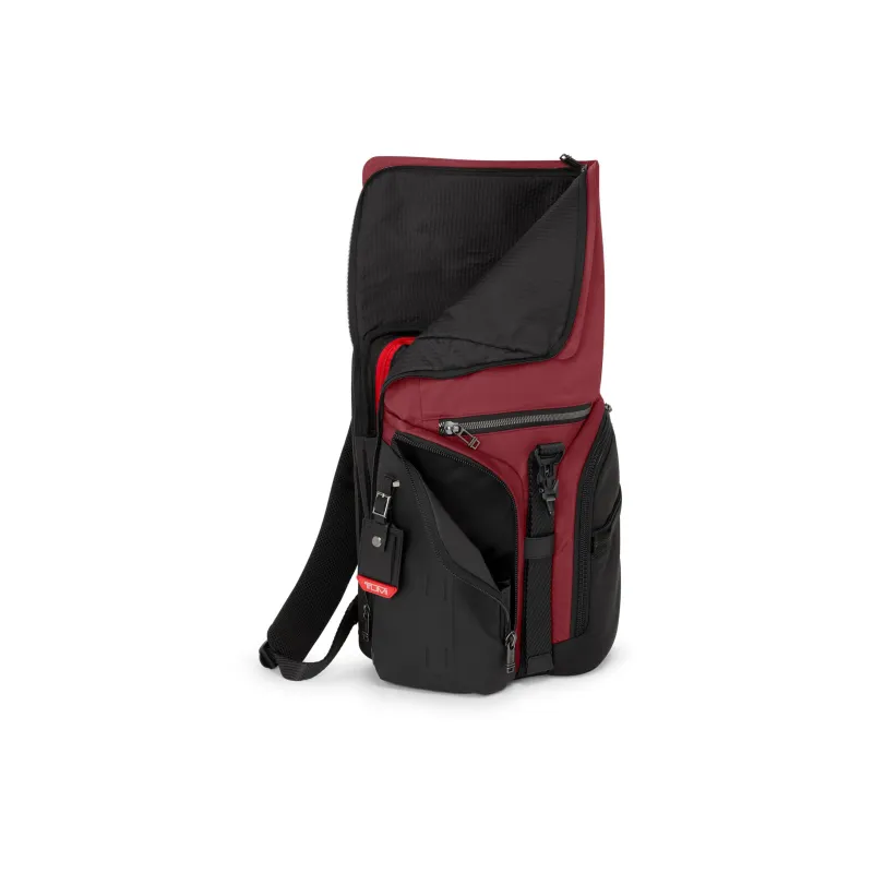 TUMI Nylon Backpack Men's Red & Black-3