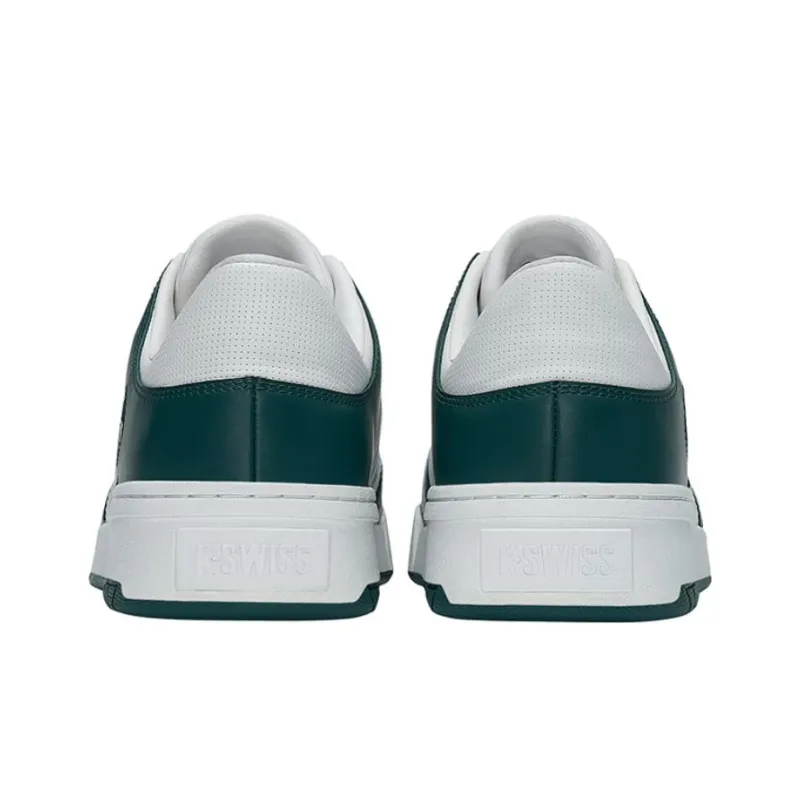 KSWISS Anti Slip Wear Resistant Low Top Skateboard Shoes White Green-4