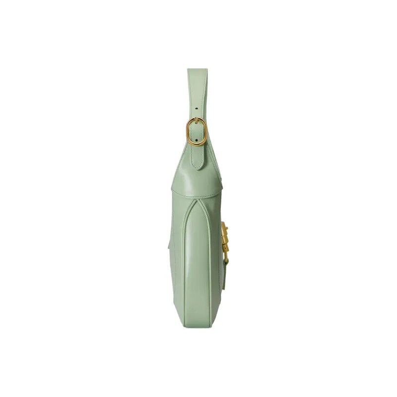 GUCCI Jackie 1961 Leather Crescent Shoulder Bag Shoulder Bag Women's Light Green-4