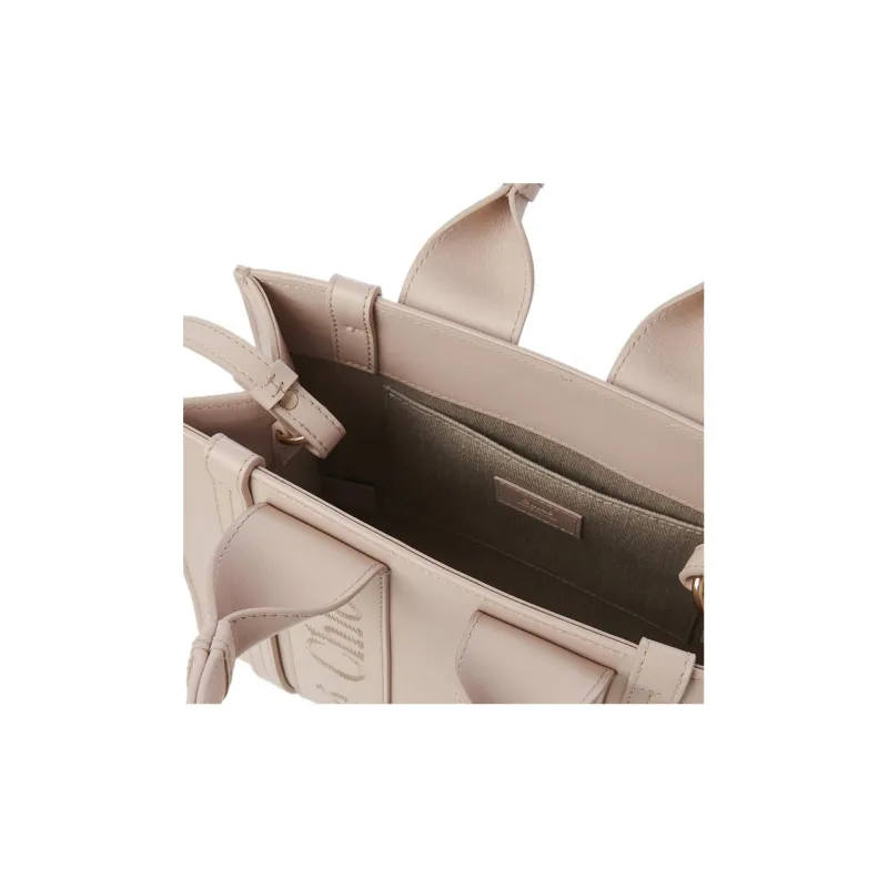 Chloe Woody Smooth Calf Leather Shoulder Bag, Crossbody Bag, Handbag Trumpets Women's Pink-4