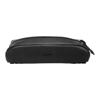 TUMI Leather Makeup Bag Storage Bag Small Size Women's Black