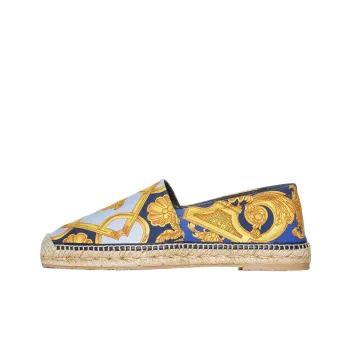 VERSACE Men's Casual Shoes Men's Blue Gold