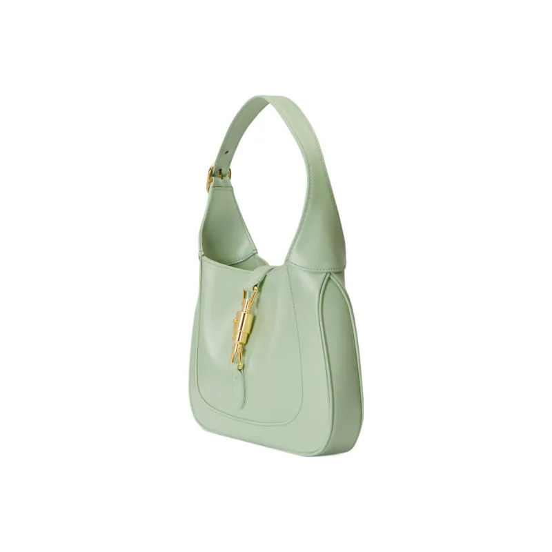 GUCCI Jackie 1961 Leather Crescent Shoulder Bag Shoulder Bag Women's Light Green-1