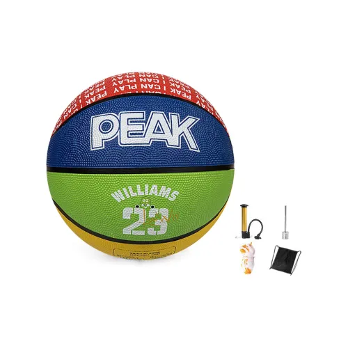 PEAK Rubber Basketball Red Yellow Blue Green Size 7 Training Unisex