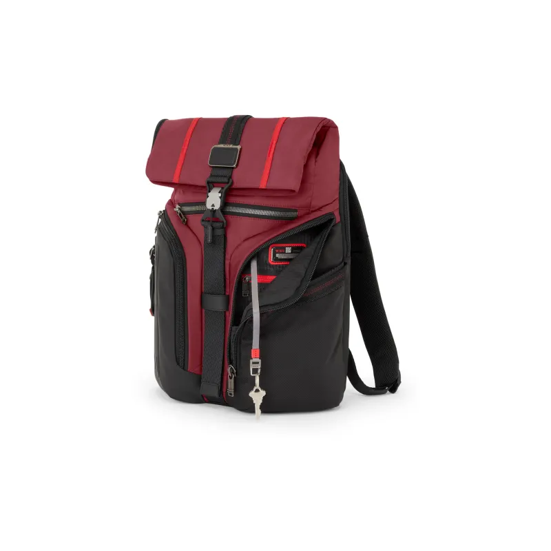 TUMI Nylon Backpack Men's Red & Black-1