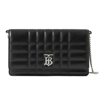 Burberry Lola Lola Bag Sheepskin Shoulder Bag Crossbody Bag Women's Black