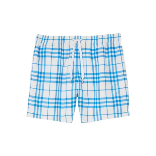 Burberry SS23 Men's Checkered Drawstring Swim Shorts 'Optic White'